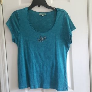 SALE!! 50% OFF!!   Women's  Teal colored T shirt  size XL